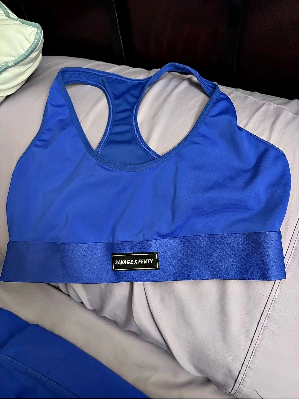 Savage X Fenty Blue Sports Bra Like New and leggings
